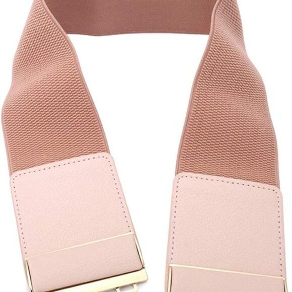 New Womens 3" Wide Belt Elastic Stretch Cinch - Picture 3 of 5